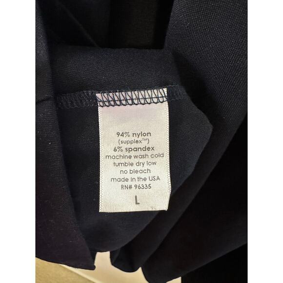 Susana Monaco Crew Black Cap Sleeve Comfort Chic Breathable T-Shirt Dress Large - Picture 4 of 7